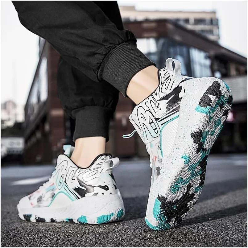 Men's Women's Basketball Shoes Ultra-Light high-top Fashion Anti-Slip Breathable Sneakers