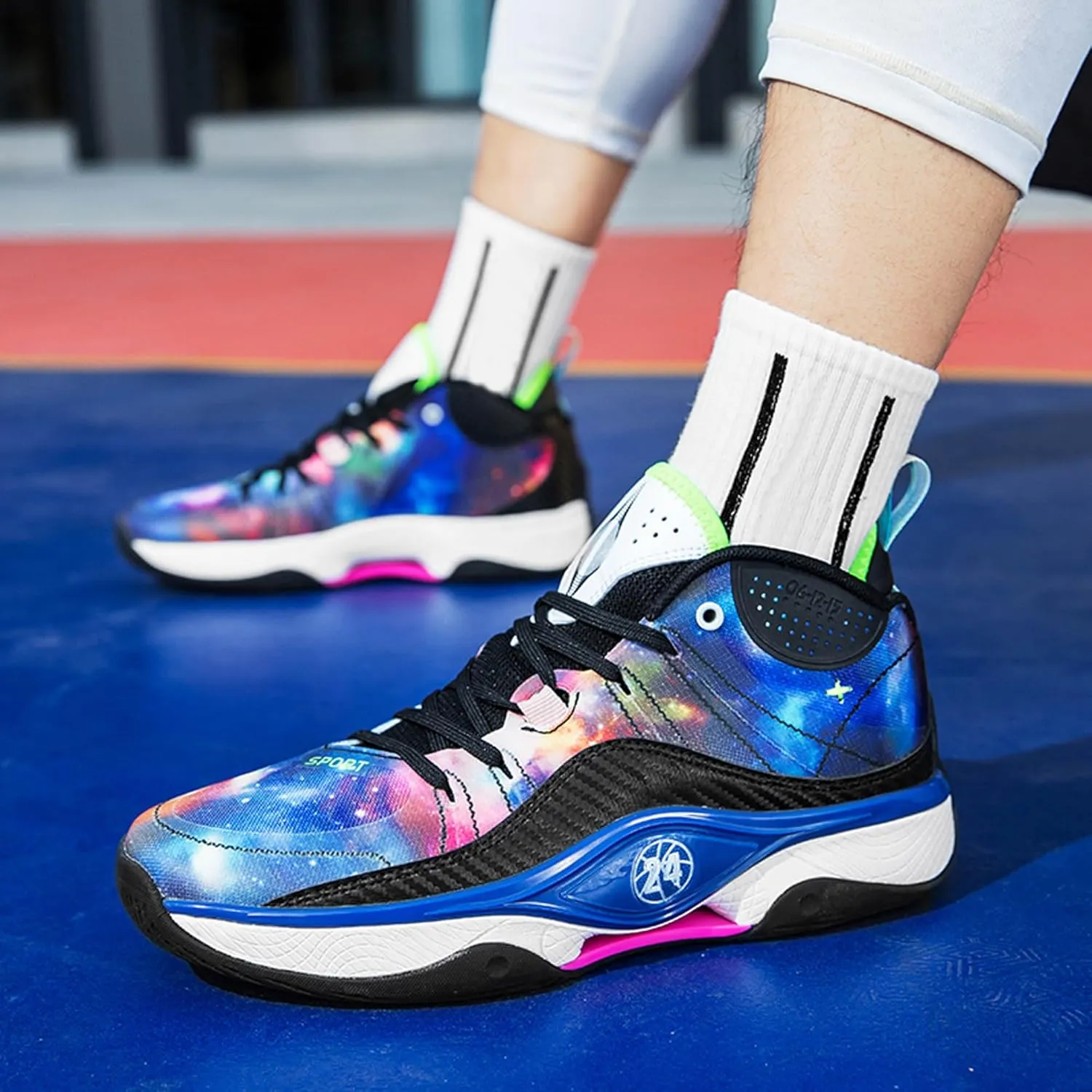 Men's Women's Fashionable Fluorescent Lightweight Casual Basketball Shoes Skateboarding Shoes