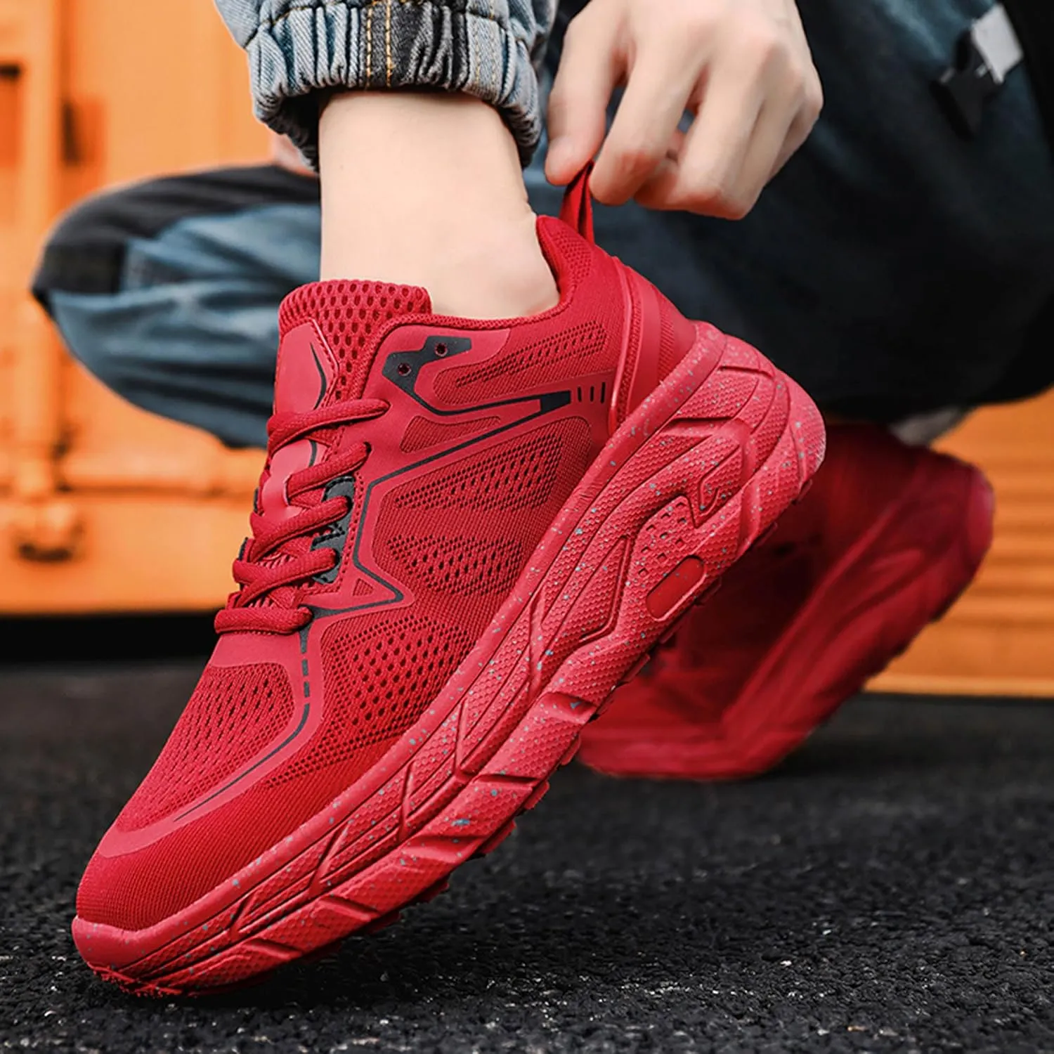Men's Women's High Top Graffiti Anti Slip Arch Support Casual Sports Basketball Shoes, Men's Breathable Fitness Cushioning Training Running Shoes