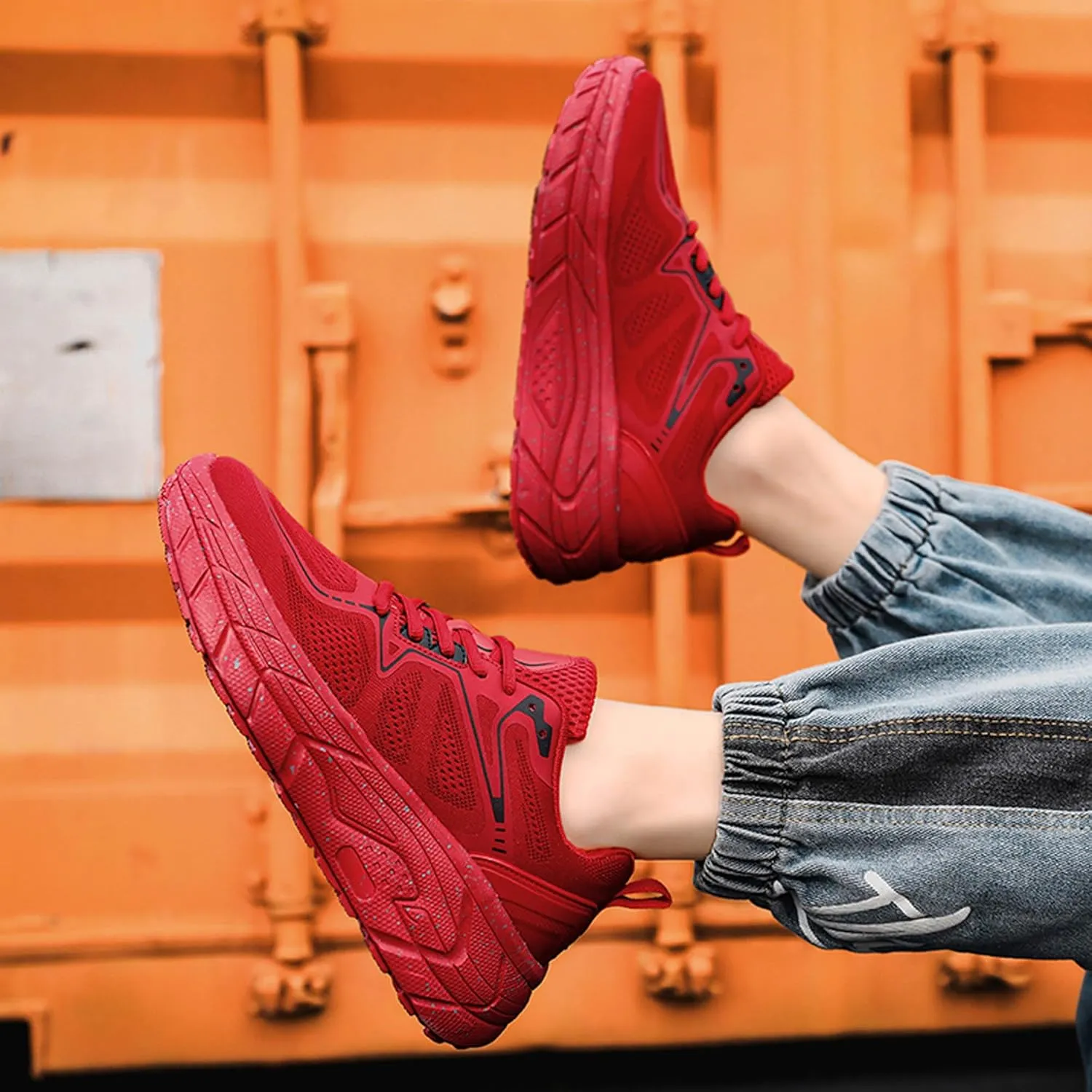 Men's Women's High Top Graffiti Anti Slip Arch Support Casual Sports Basketball Shoes, Men's Breathable Fitness Cushioning Training Running Shoes