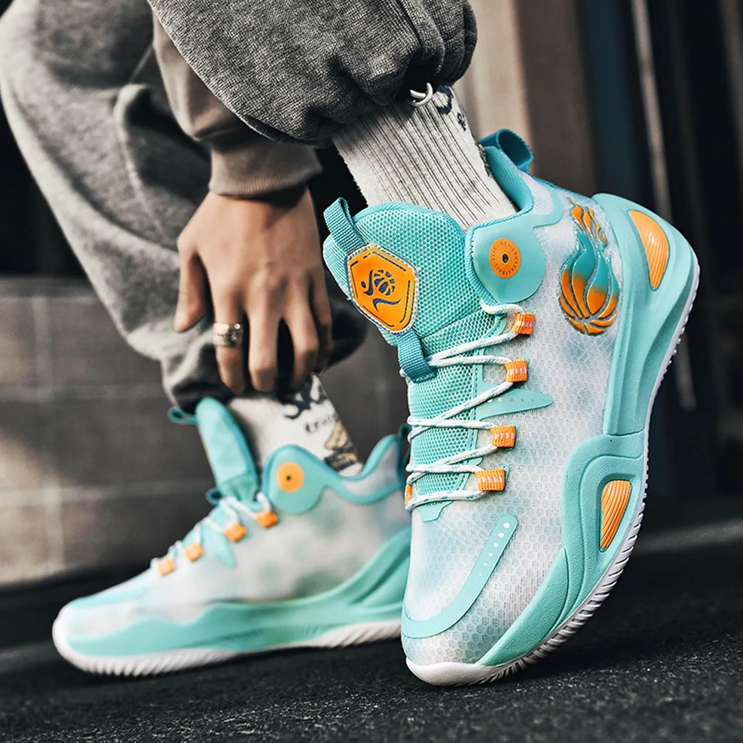 Men's Women's High Top Graffiti Anti Slip Basketball Shoes, Arch Supported Casual Sports Shoes, Men's Breathable Running Shoes, Fitness Cushioning Training Shoes