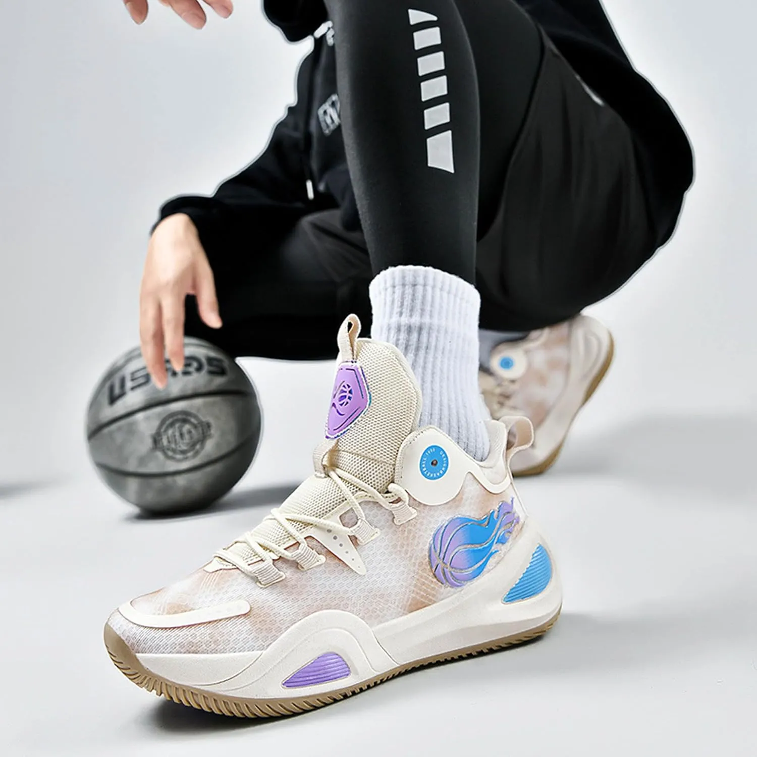 Men's Women's High Top Graffiti Anti Slip Basketball Shoes, Arch Supported Casual Sports Shoes, Men's Breathable Running Shoes, Fitness Cushioning Training Shoes