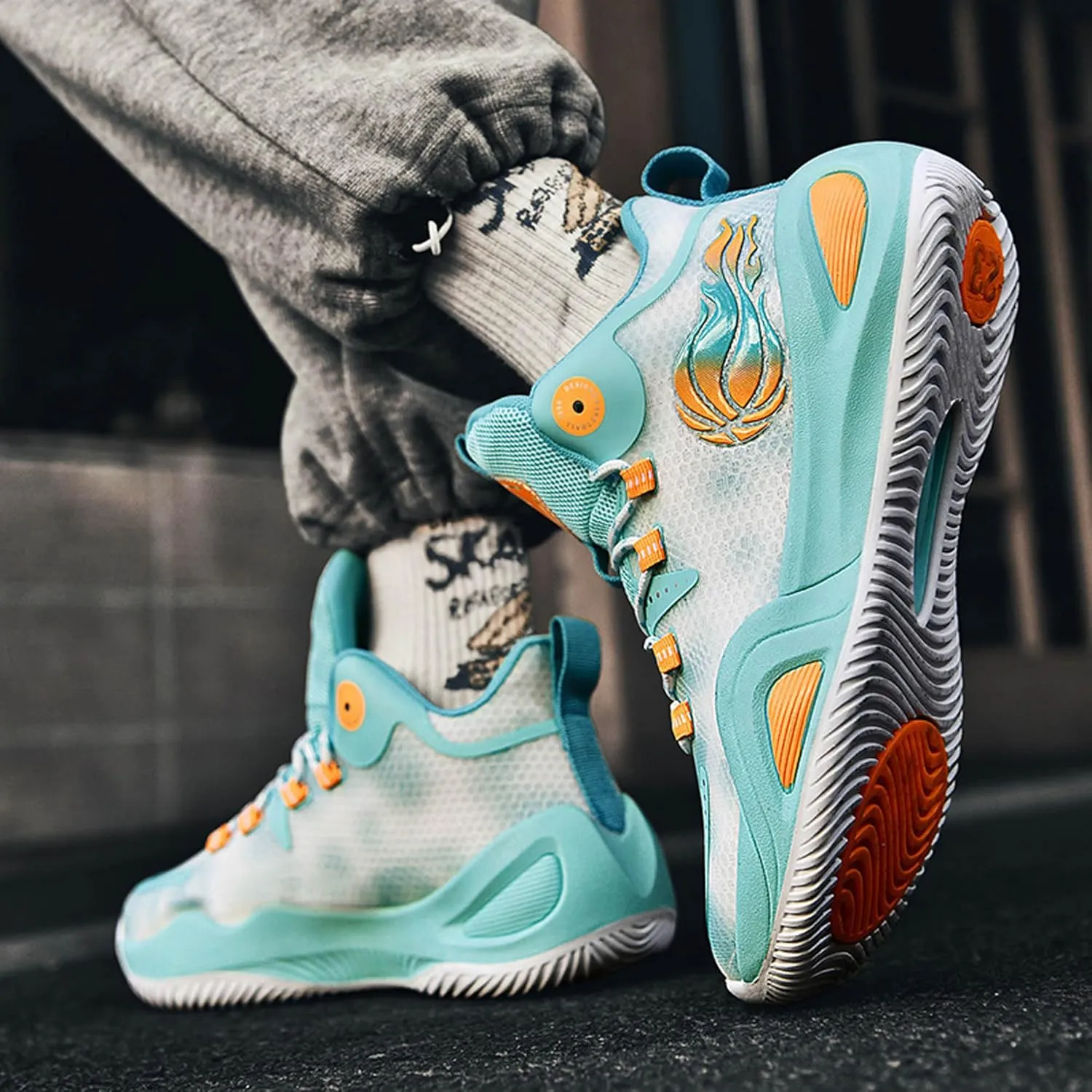 Men's Women's High Top Graffiti Anti Slip Basketball Shoes, Arch Supported Casual Sports Shoes, Men's Breathable Running Shoes, Fitness Cushioning Training Shoes
