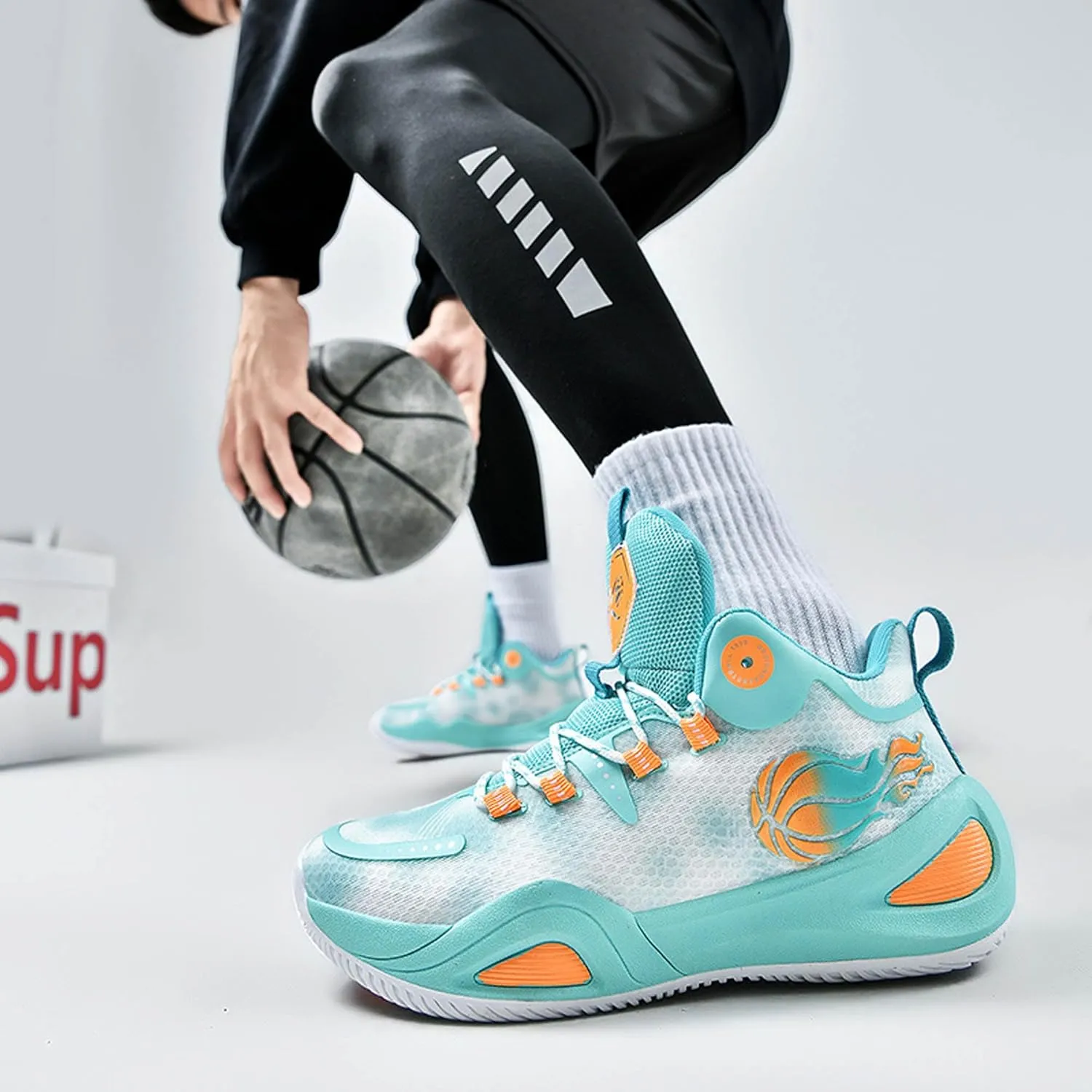 Men's Women's High Top Graffiti Anti Slip Basketball Shoes, Arch Supported Casual Sports Shoes, Men's Breathable Running Shoes, Fitness Cushioning Training Shoes