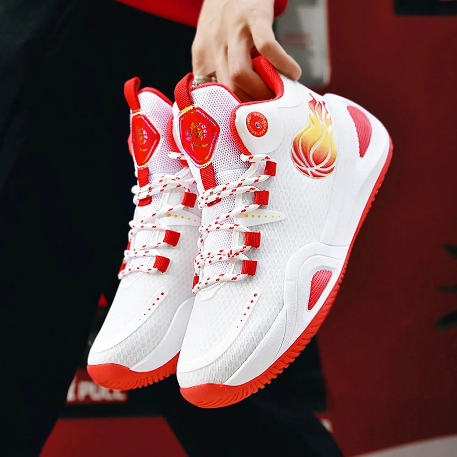 Men's Women's High Top Graffiti Anti Slip Basketball Shoes, Arch Supported Casual Sports Shoes, Men's Breathable Running Shoes, Fitness Cushioning Training Shoes