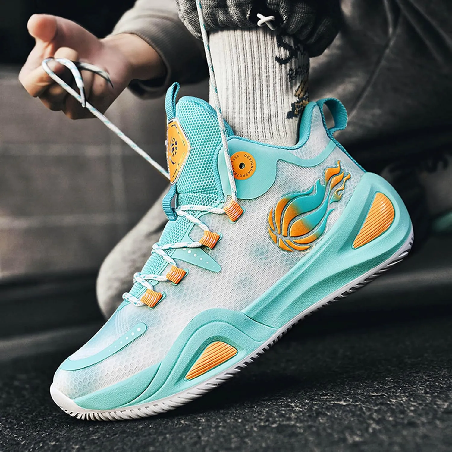 Men's Women's High Top Graffiti Anti Slip Basketball Shoes, Arch Supported Casual Sports Shoes, Men's Breathable Running Shoes, Fitness Cushioning Training Shoes