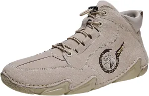 New Spring and Men's Suede Korean High Top Short Boots Shoe Sneaker Men