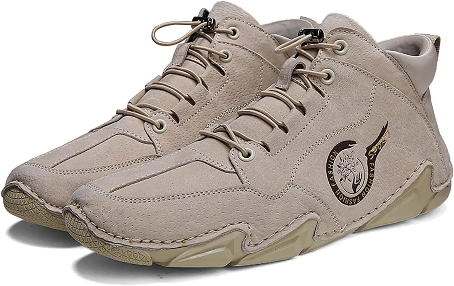 New Spring and Men's Suede Korean High Top Short Boots Shoe Sneaker Men
