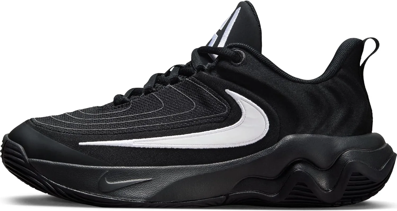 Nike Giannis Immortality 4 Big Kids' Basketball Shoes (FZ6734-001, Black/White/Dark Smoke Grey)