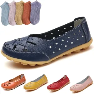 Orthopedic Loafers for Women, Orthopedic Loafers in Breathable Leather, Womens Casual Soft Leather Slip-on Flat Breathable Loafers