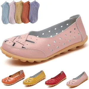 Orthopedic Loafers for Women, Orthopedic Loafers in Breathable Leather, Womens Casual Soft Leather Slip-on Flat Breathable Loafers