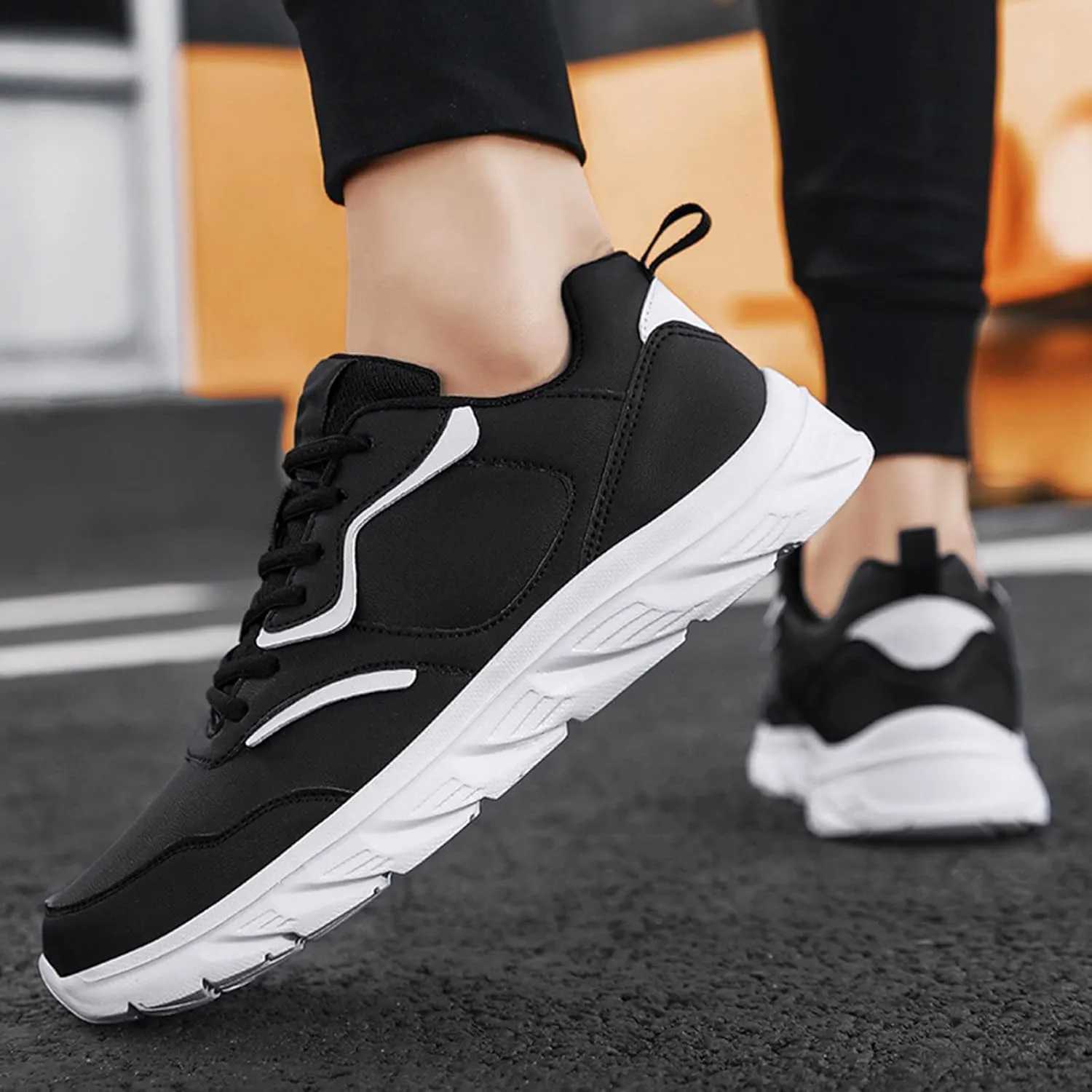 Outdoor Jogging Sneakers for Men Comfortable Lightweight Casual Walking Shoe Men's Stylish Lightweight Sneakers