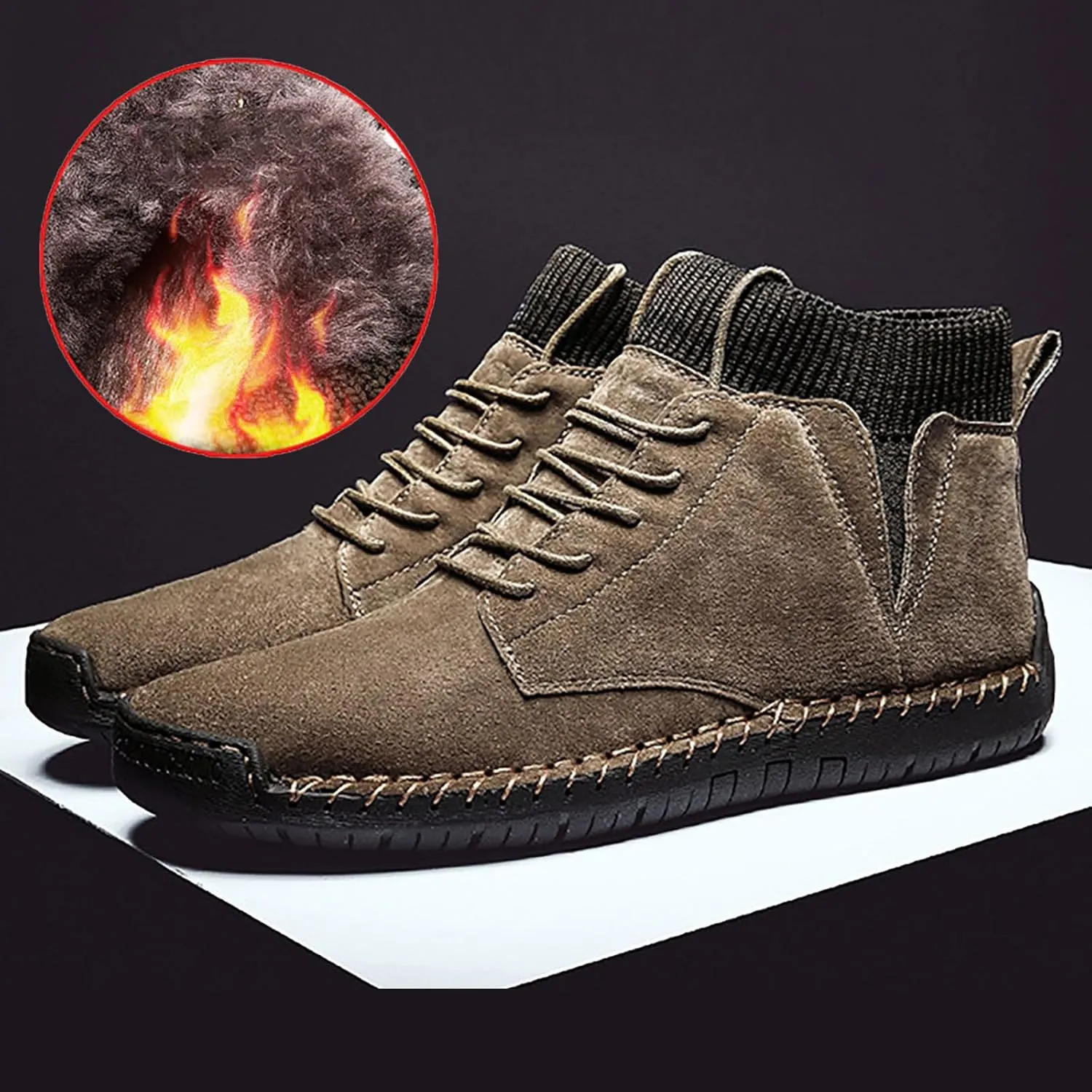Outdoor Jogging Sneakers for Men Lace Up Lightweight Breathable Fashion Sneaker Lightweight Work Shoes for Men