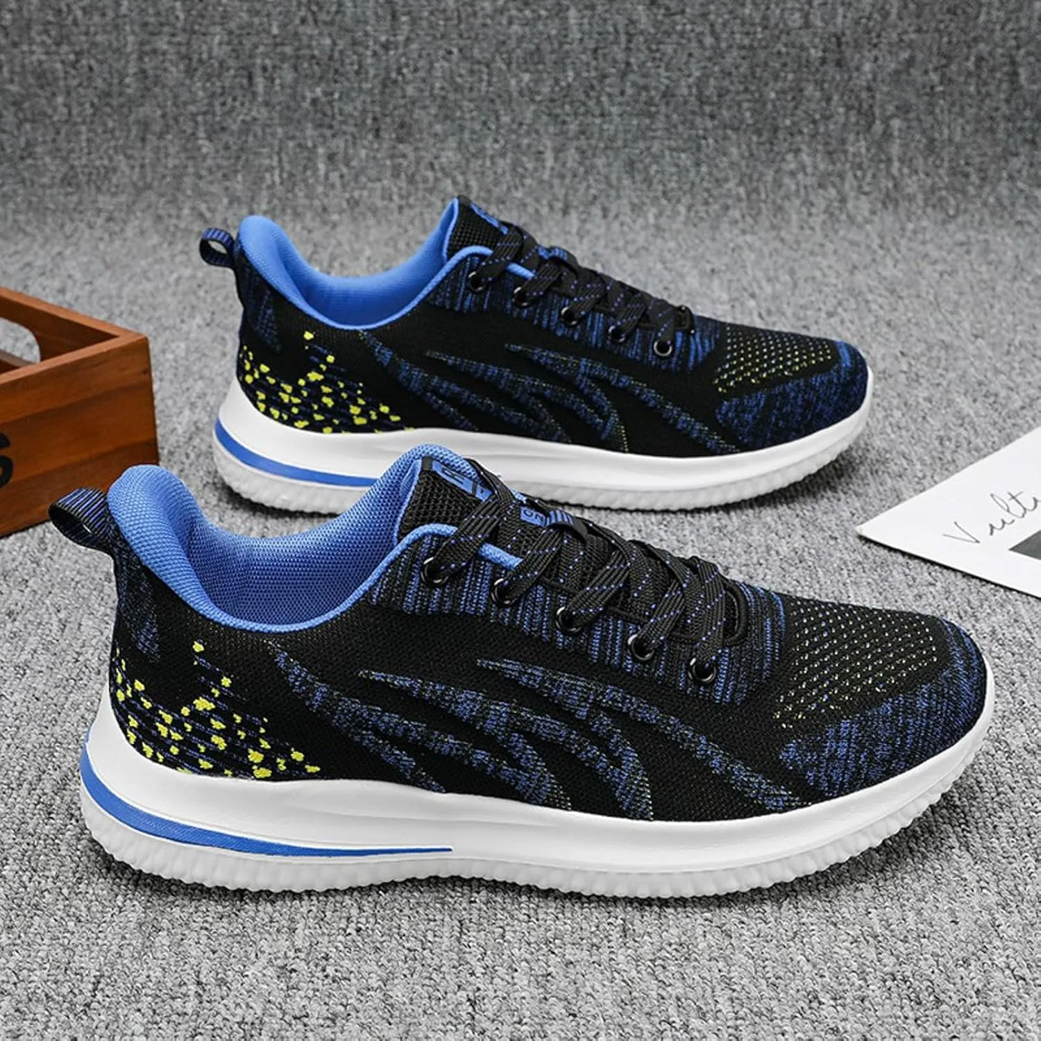Outdoor Jogging Sneakers for Men Lightweight Breathable Walking Shoe Gym Tennis Lightweight Work Shoes for Men