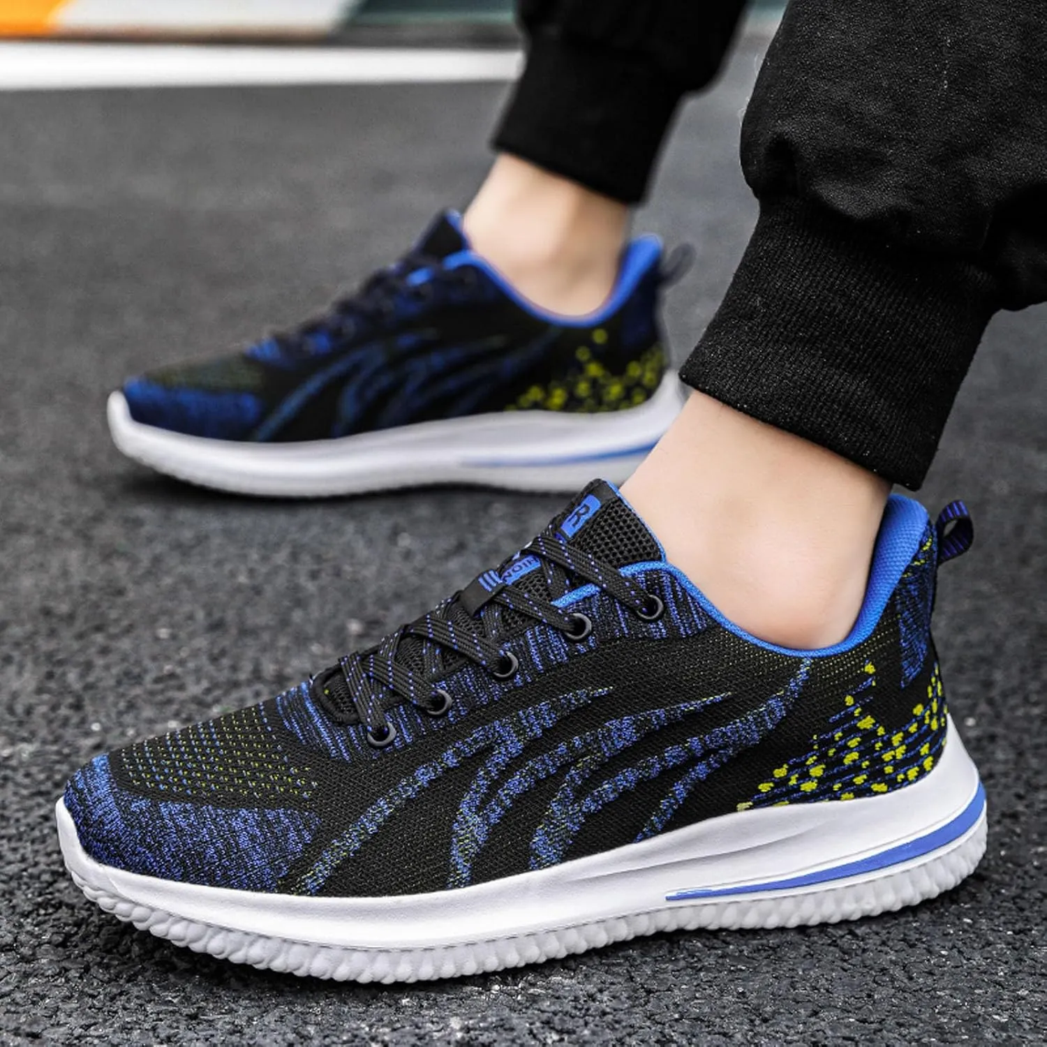 Outdoor Jogging Sneakers for Men Lightweight Breathable Walking Shoe Gym Tennis Lightweight Work Shoes for Men