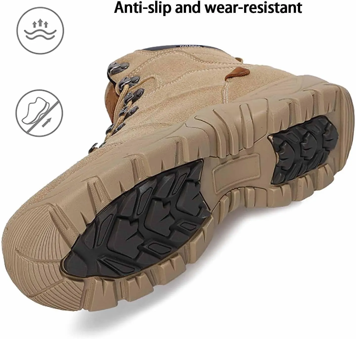 Outdoor Military Tactical Boots, Men's Waterproof Hiking Boots with Sports Socks Lightweight Work Boots Durable Combat Boots Men's Tactical Army Boots
