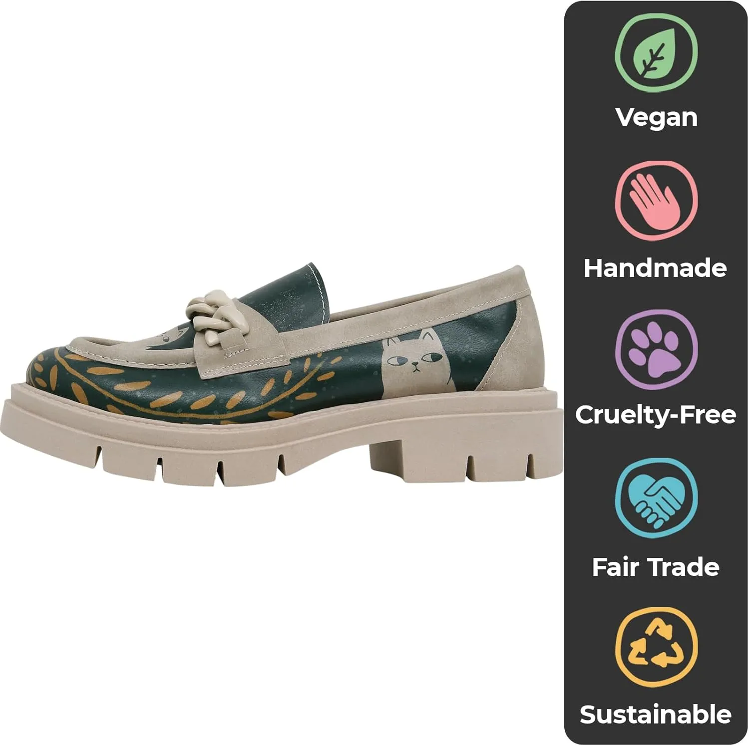 Penny Loafers for Women - Handmade and Vegan Leather Platform Loafers for Women