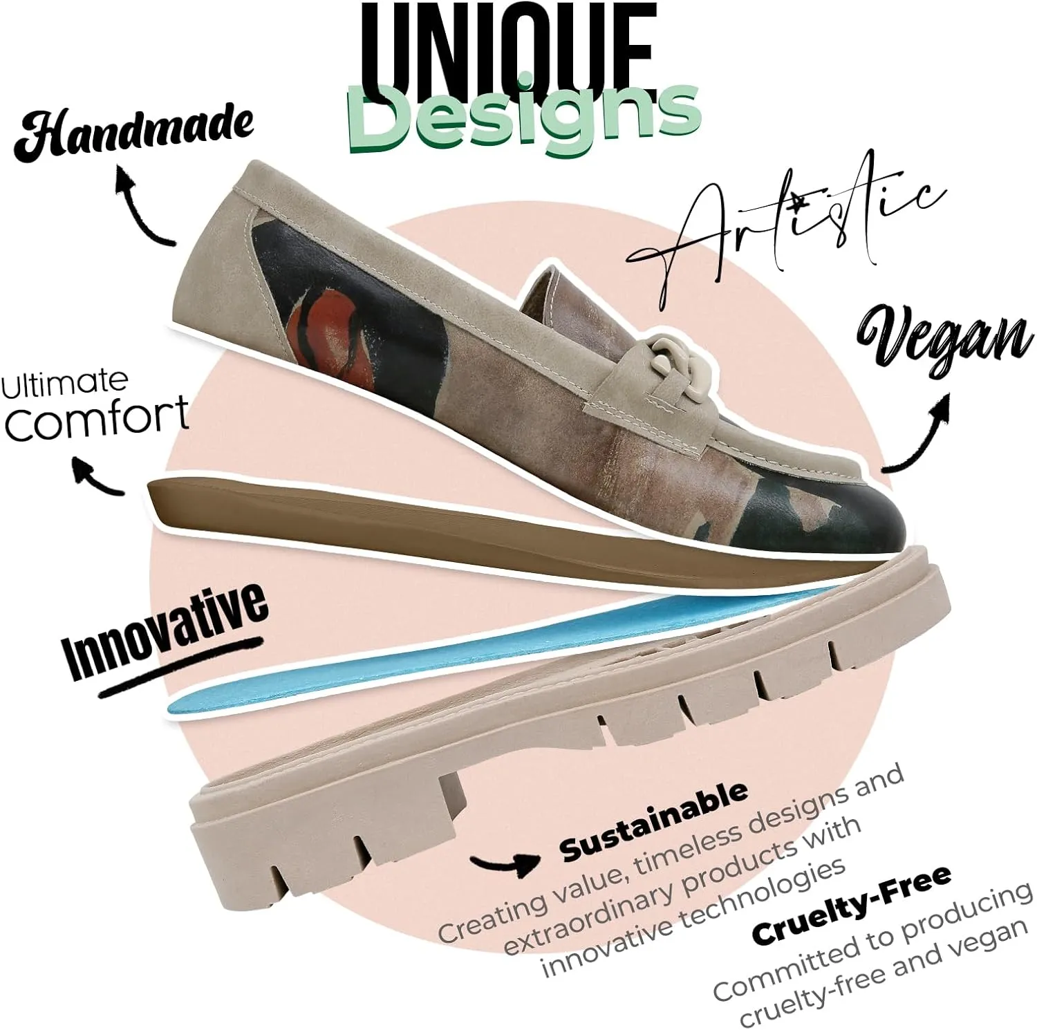 Penny Loafers for Women - Handmade and Vegan Leather Platform Loafers for Women