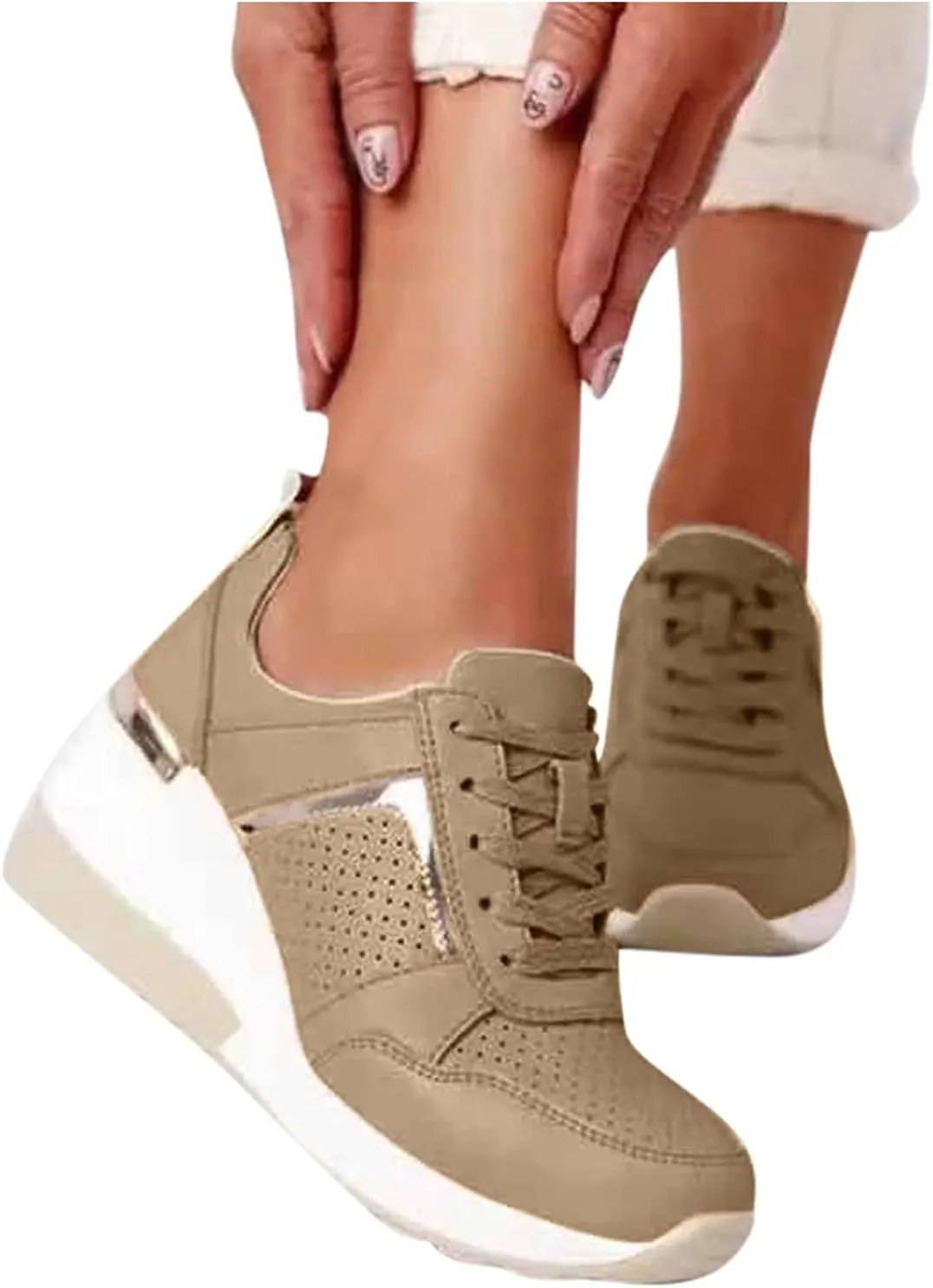 Plantar Fasciitis Shoes Women Non Slip Zapatos Ortopedicos para Mujer De Vestir All Black Platform Tennis Shoes for Women Platform Sneakers for Women Zapatos Negros para Embarazadas