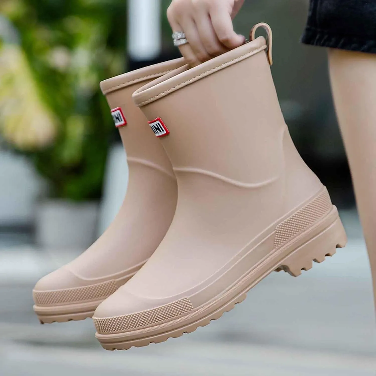 Rain Boots Women Short Rubber Slip Lightweight Water Shoes Unisex Original Garden Durable Fishing Boots Outdoor
