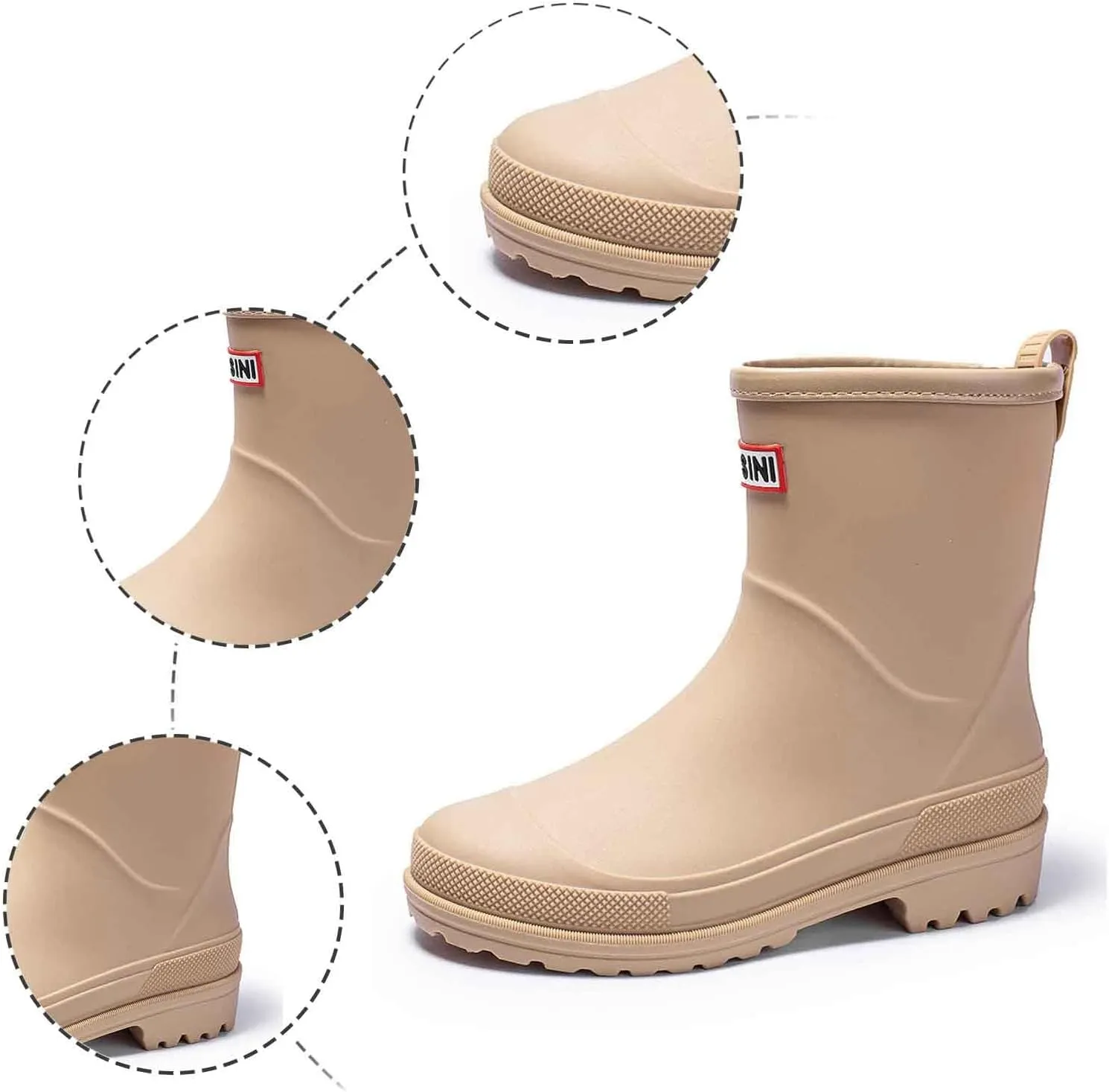 Rain Boots Women Short Rubber Slip Lightweight Water Shoes Unisex Original Garden Durable Fishing Boots Outdoor