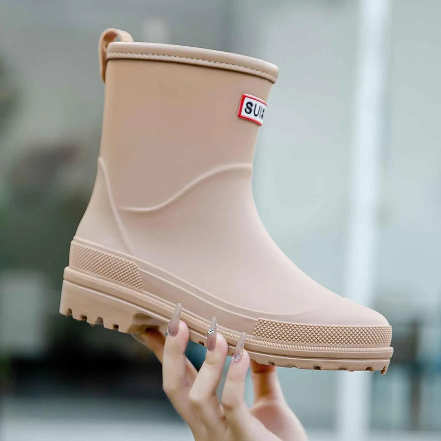 Rain Boots Women Short Rubber Slip Lightweight Water Shoes Unisex Original Garden Durable Fishing Boots Outdoor