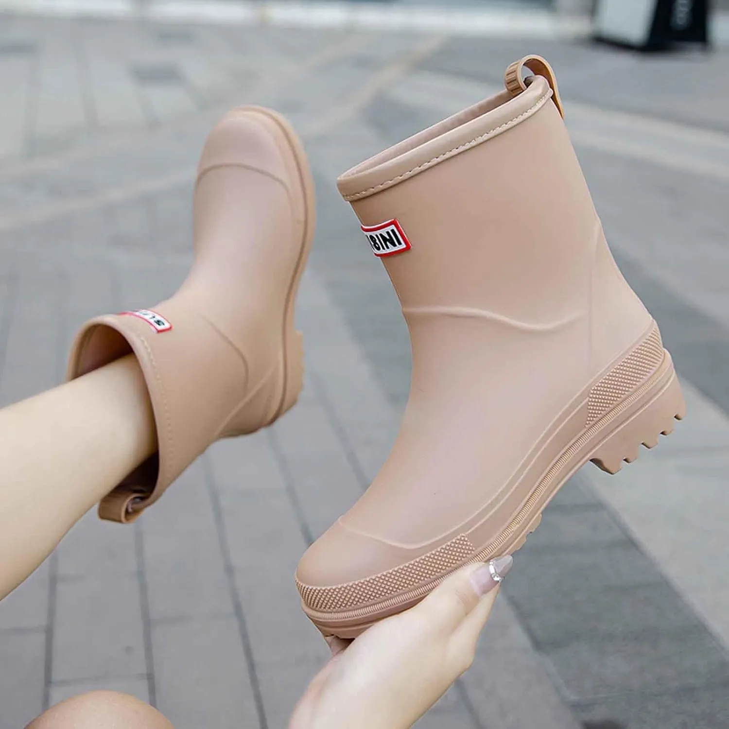 Rain Boots Women Short Rubber Slip Lightweight Water Shoes Unisex Original Garden Durable Fishing Boots Outdoor