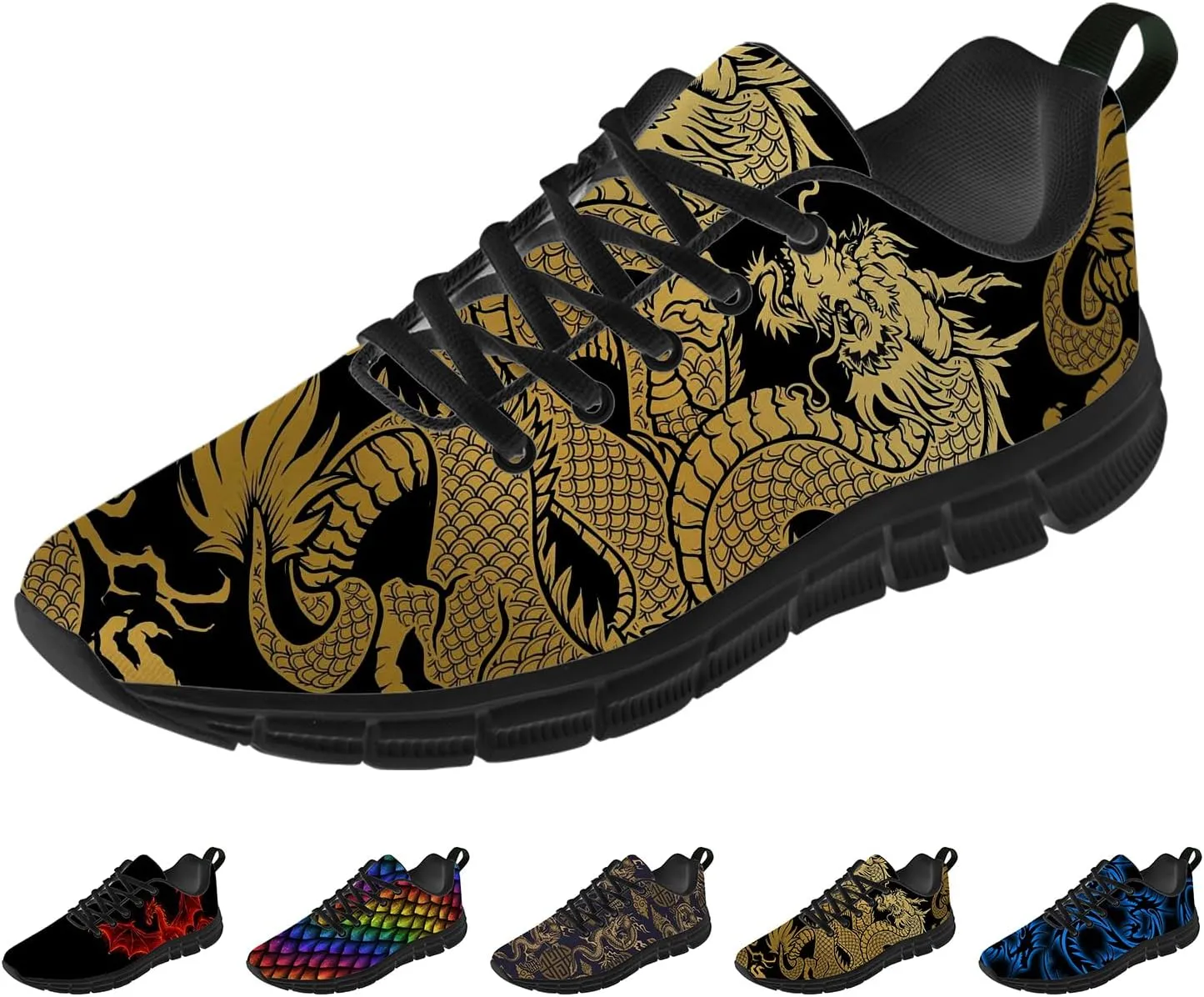 Running Shoes for Women Men Novelty Print Tennis Shoes Lightweight Walking Gym Sneakers