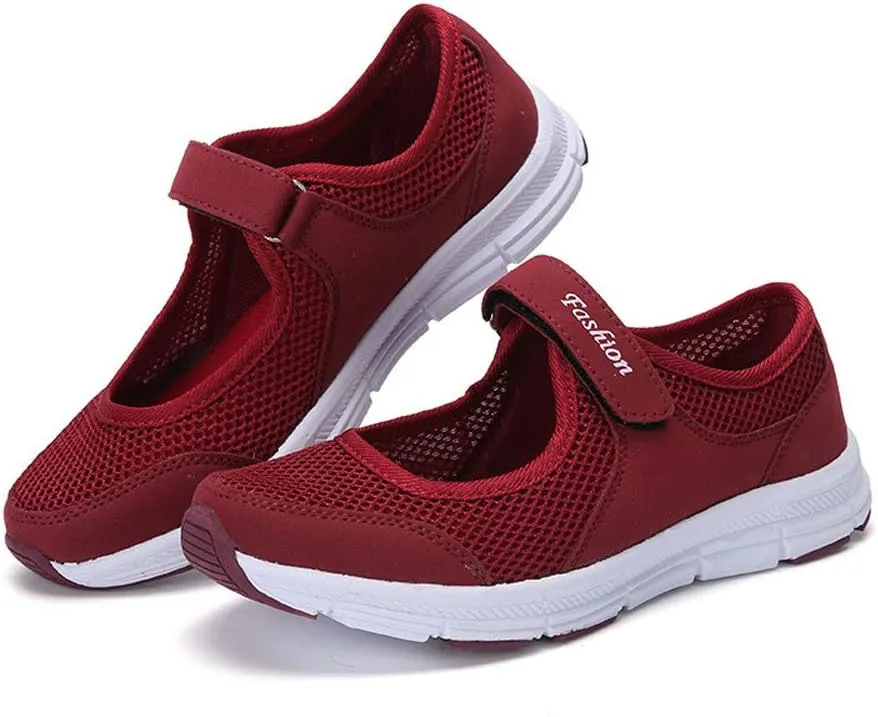 Running Shoes for Women Mesh Breathable Slip On Shoes Casual Women Shoes Sneakers Women's Woven Orthopedic Breathable Soft Tennis Shoe Trainers Shoe