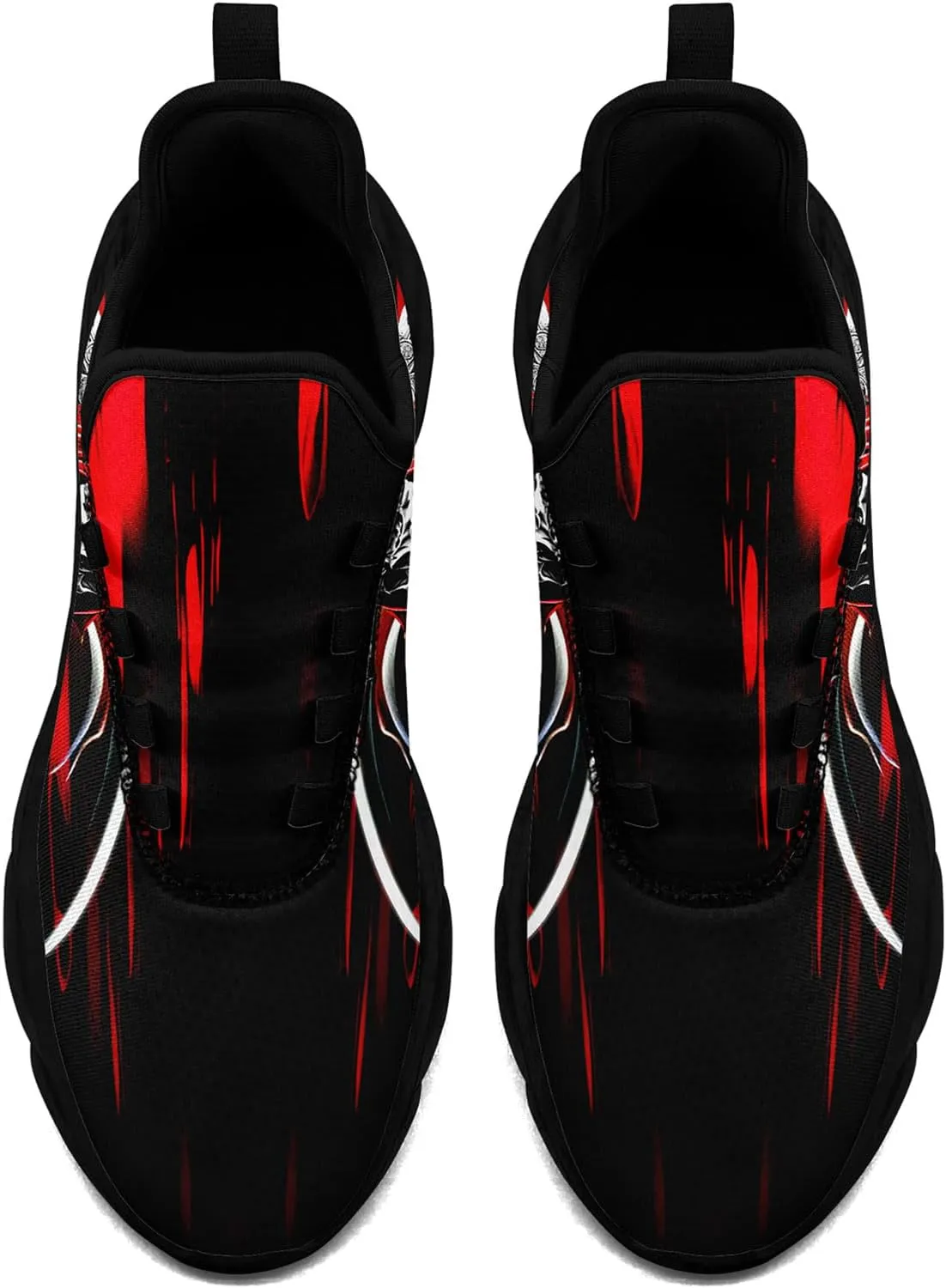 Skull Road Running Shoes for Men Women Athletic Cushioned Durable Sport Tennis Shoes Cool Scythe Cross-Training Sneakers
