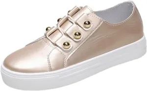 Slip On Sneakers Women Wide Width Size 11 Womens Slip On Loafers Shoes Fashion Canvas Sneakers Casual Classic Fall Soft Lightweight Comfort Breathable Non-Slip Flat Walking Shoes