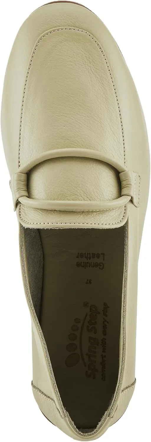 Spring Step Carrington Women's Leather Loafers with Tonal Leather Roping Detail