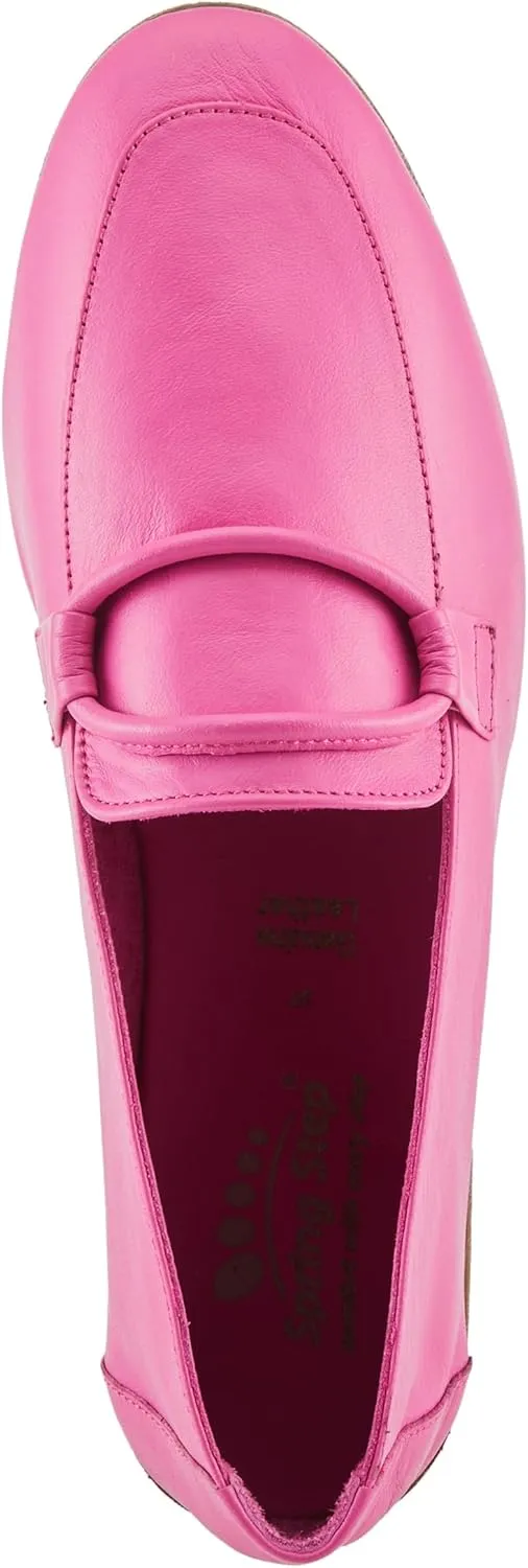 Spring Step Carrington Women's Leather Loafers with Tonal Leather Roping Detail