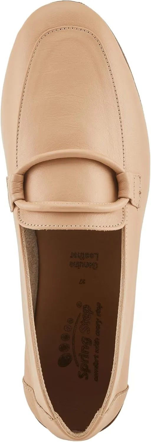 Spring Step Carrington Women's Leather Loafers with Tonal Leather Roping Detail