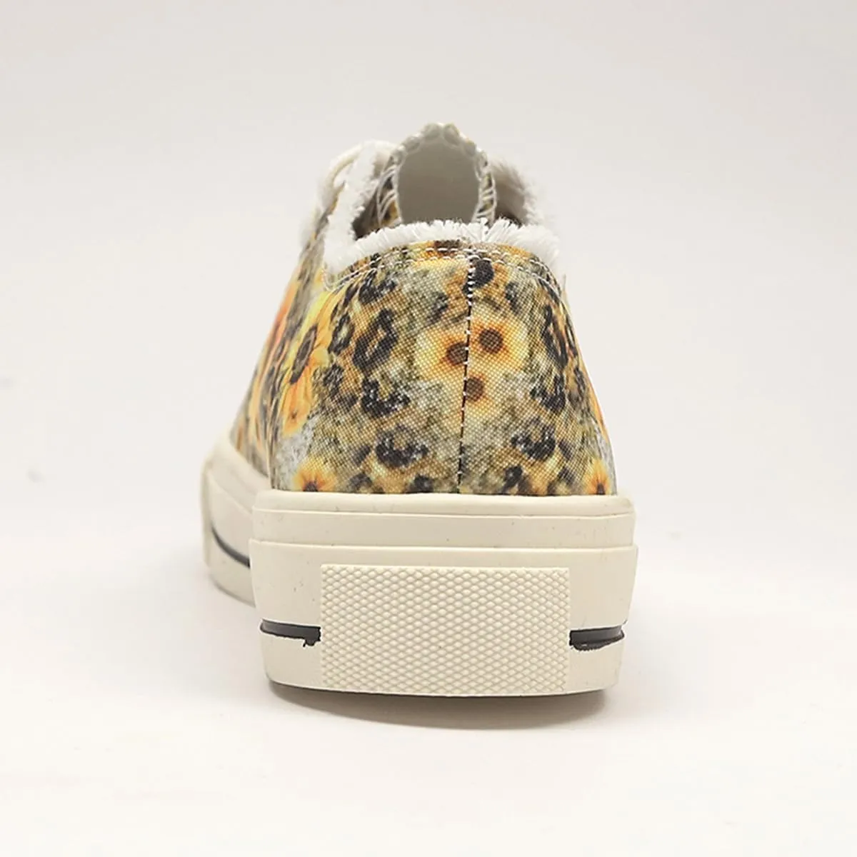 Sunflower Canvas Tennis Shoes for Women Low Top Casual Sneakers for Women Lace Up Fashion Comfortable Walking Shoes,Fashion Canvas Slip on Shoes,Women's Comfort Plush Foam Sneaker
