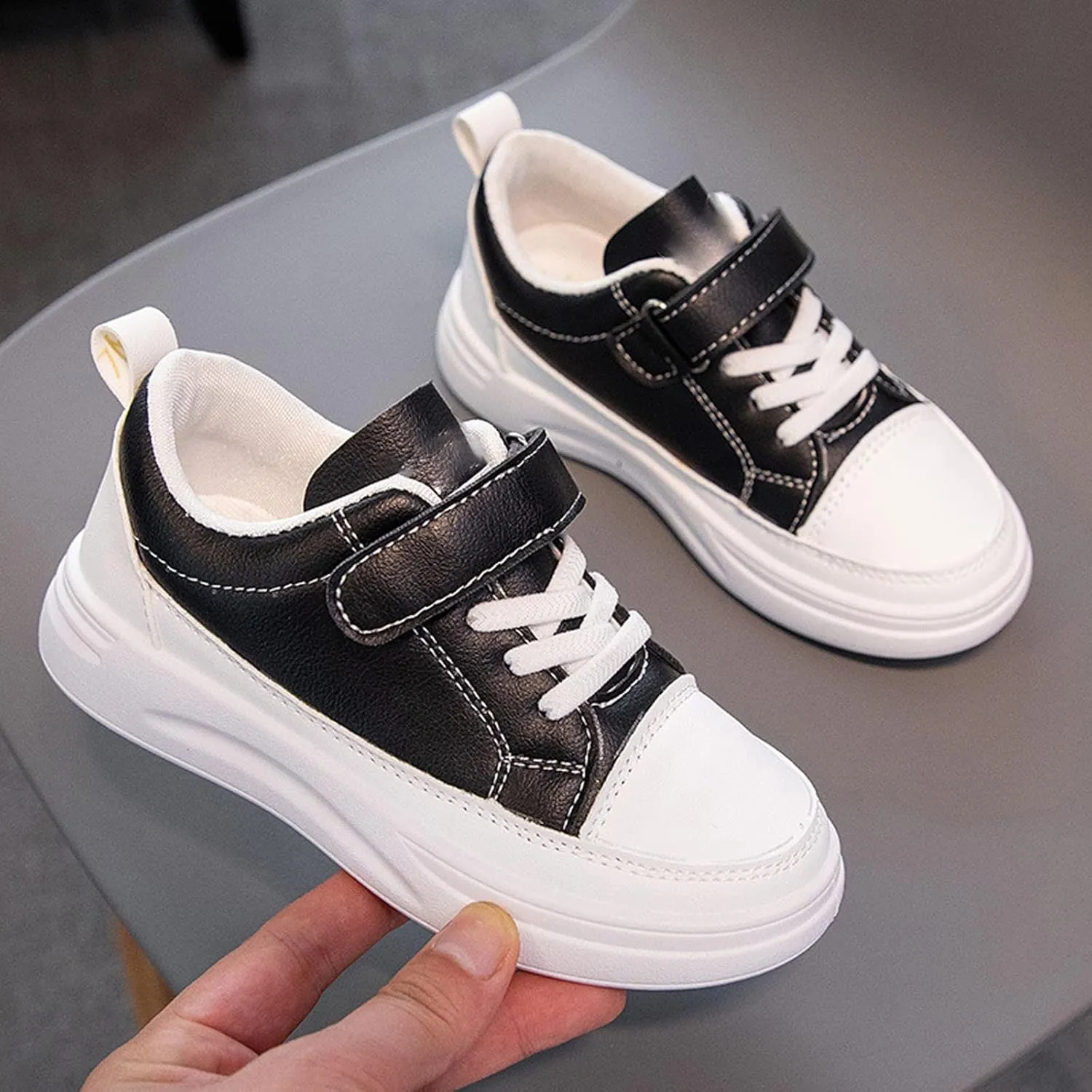 Toddler Canvas Shoes Girls High Top Sneakers Little Boys Kids Walking Cushioned Shoes Toddler Slip On Running Shoes