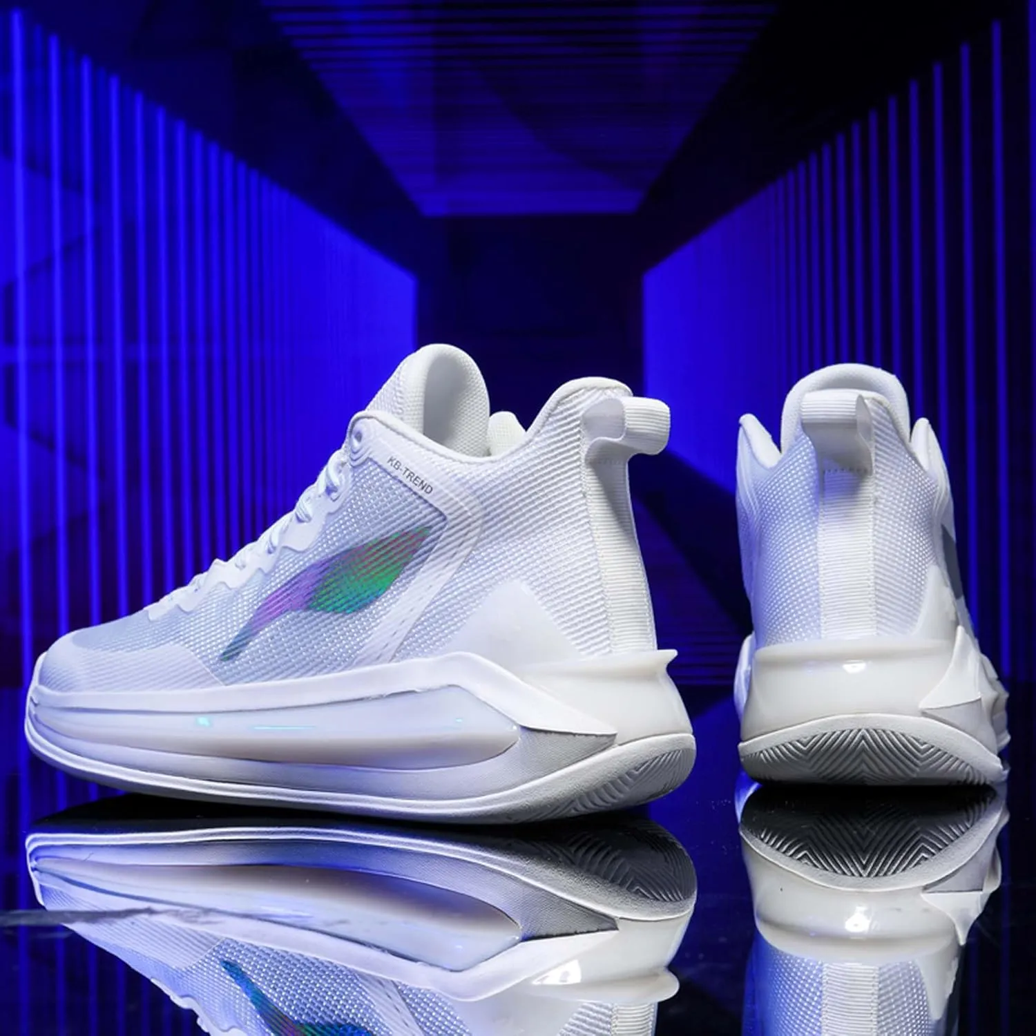 Unisex Basketball Shoes Fashion High Top Sneakers Indoor or Outdoor Training Match Shoes Outdoor Casual Sports Walking Shoes