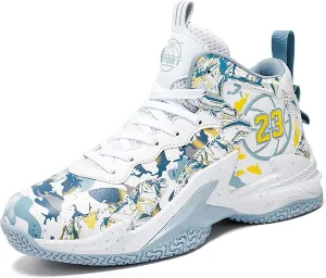 Unisex Breathable Basketball Shoes Anti Slip Wear-Resistant Sports Boots with Grip