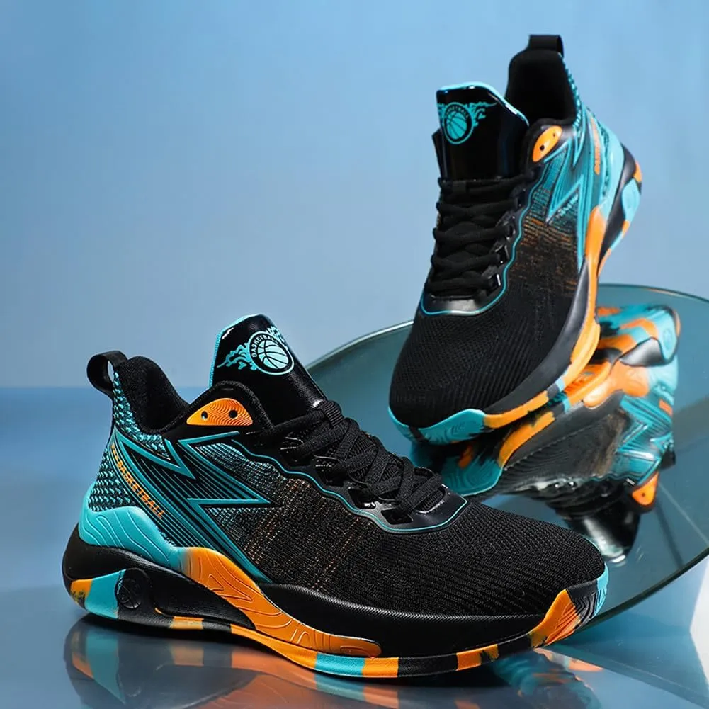 VAXAV Unisex Professional Outdoor Sports Sneakers High Top Basketball Athletic Running Tennis Shoes