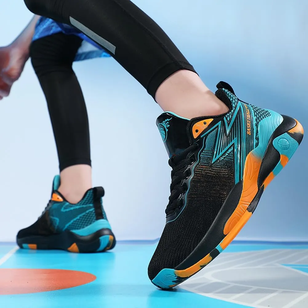 VAXAV Unisex Professional Outdoor Sports Sneakers High Top Basketball Athletic Running Tennis Shoes