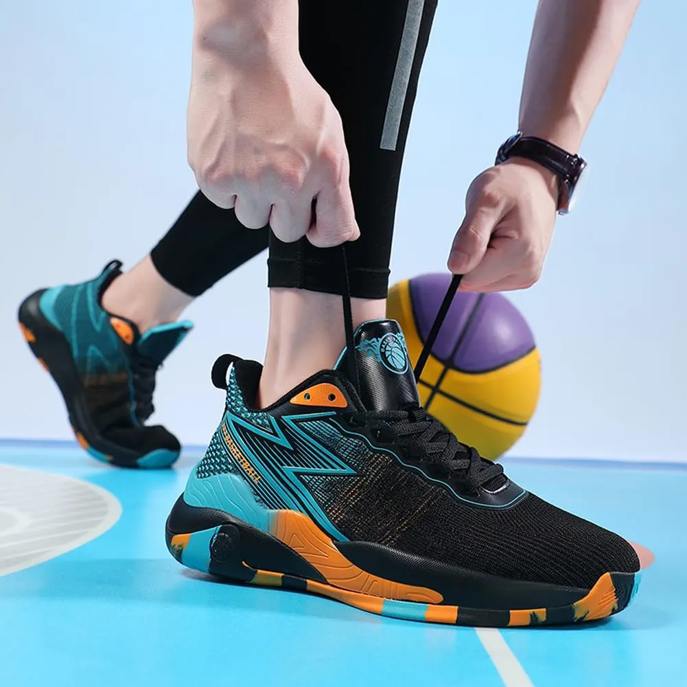 VAXAV Unisex Professional Outdoor Sports Sneakers High Top Basketball Athletic Running Tennis Shoes