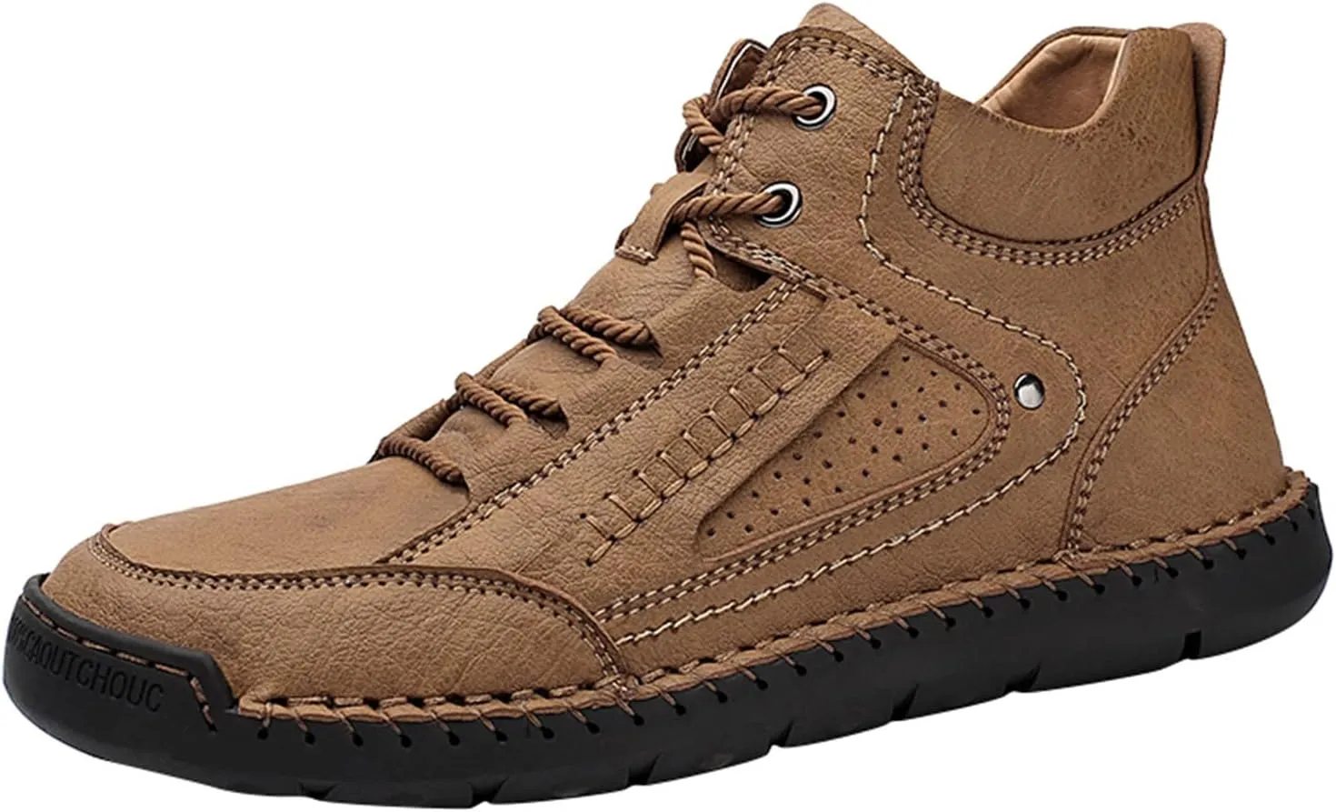Walking Shoes Tennis Comfortable 2022 New Large Size Border Handmade Retro Stitched Leather Comfortable Casual Shoes