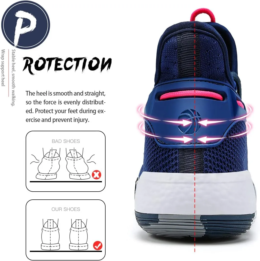 WETIKE Boys Girls Shoes - Kids Sneakers for Running, Basketball & Tennis - Non-Slip