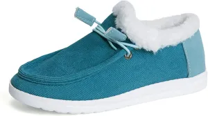 Winter Boots For Women Warm Snow Boots Slip on Comfortable Outdoor Fur Lined Ankle Booties Thickening Loafers Shoes