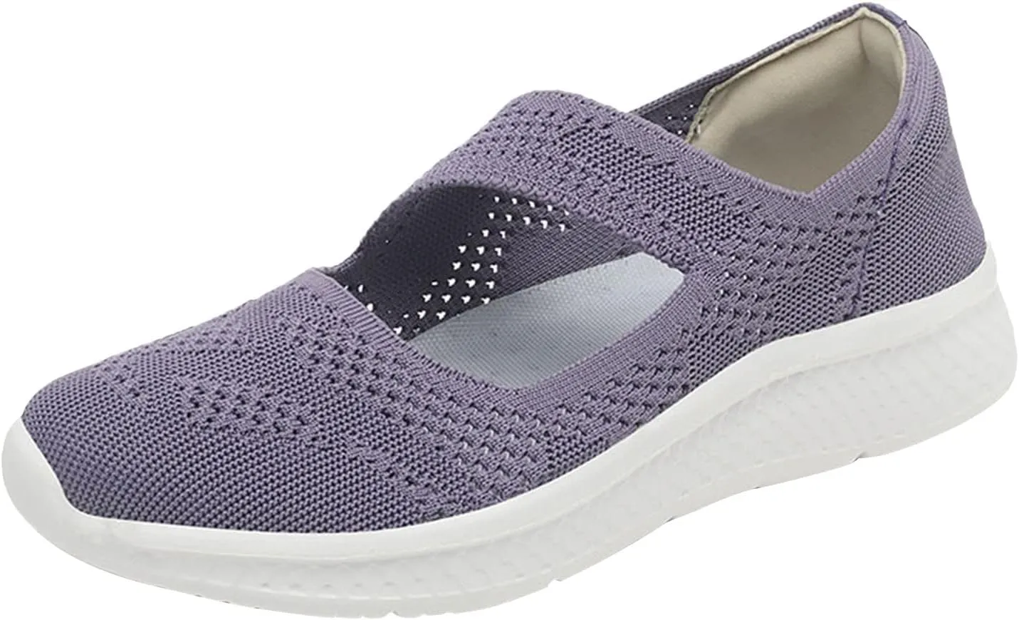 Women Casual Slip On Loafers Comfortable Walking Shoes Lightweight Canvas Sneakers Non Slip Flat Flats