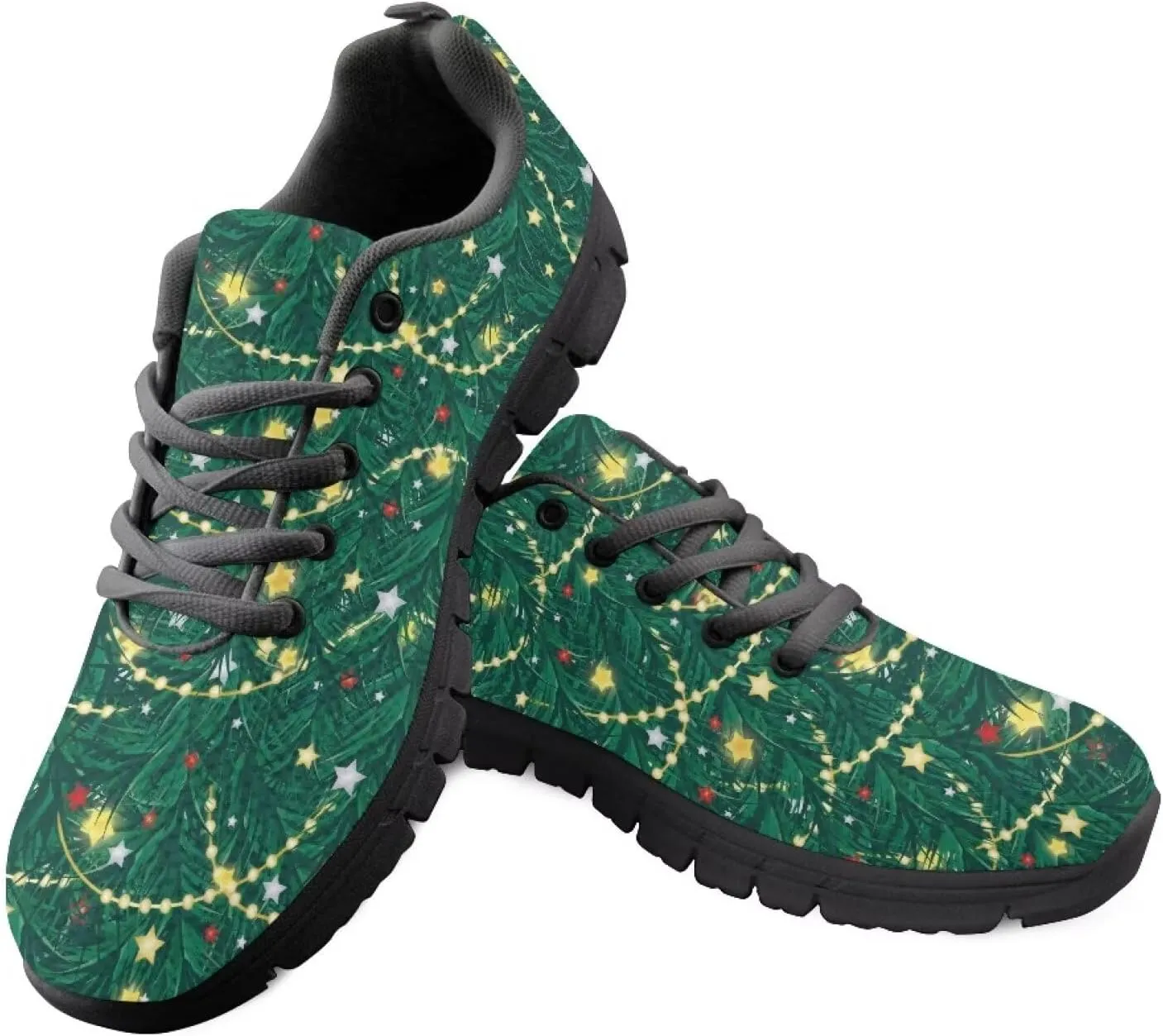 Women Cushioned Running Shoe Outdoor Fashion Sneakers Low Top Casual Comfortable Shoes for Workout US 5-12 Black Sole