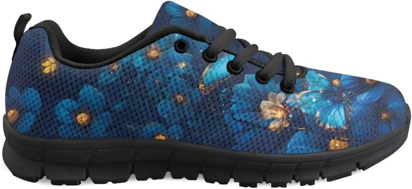 Women Cushioned Running Shoe Outdoor Fashion Sneakers Low Top Casual Comfortable Shoes for Workout US 5-12 Black Sole