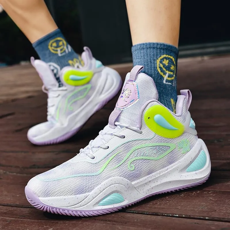 Women Mens Basketball Shoes Fashion Athletic Sneakers Unisex Outdoor Sport Shoes High Top Anti Slip and Wear-Resistant Basketball Shoes
