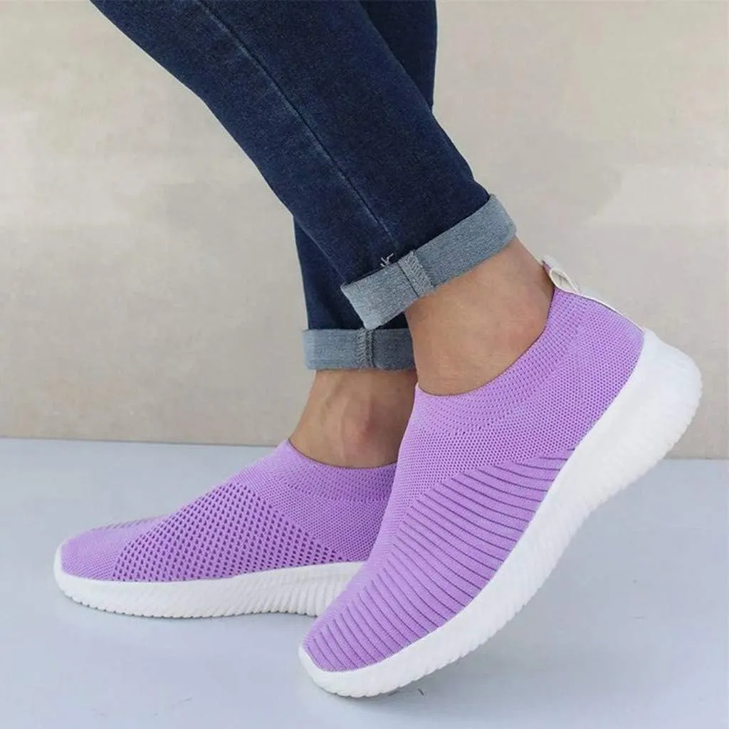 Women Runing Breathable Trainers Orthopedic Athletic Sneakers Ladies Breathable Mesh Running Slip On Shoes