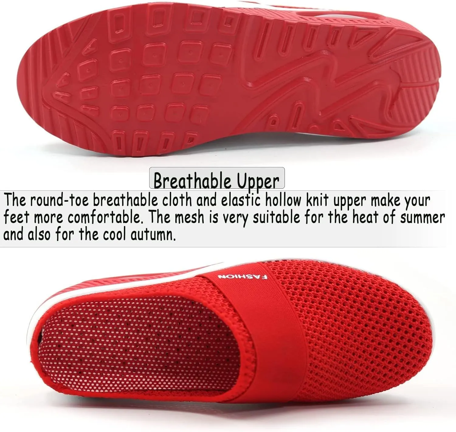 Women's Air Cushioned Arch Support Walking Shoes Mesh Orthopedic Diabetic Slippers Summer Slip-On Mule Sneakers Breathable Slippers Closed Toe Slides Outdoor Going Out Lounge